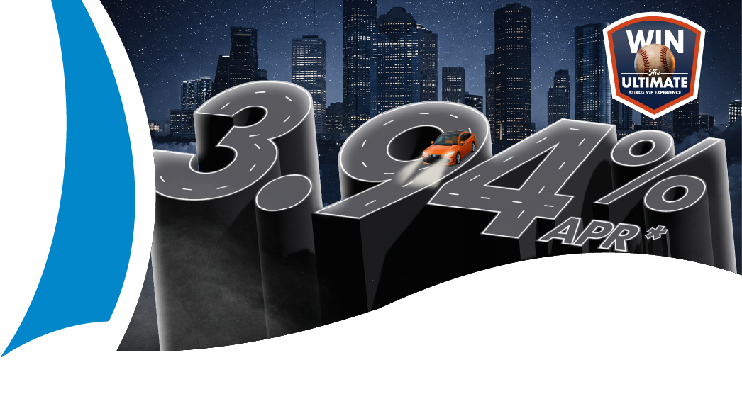 As low as 3.94% APR on Auto Loans with Texas Bay PLUS a chance to win the Ultimate Astros VIP Experience!