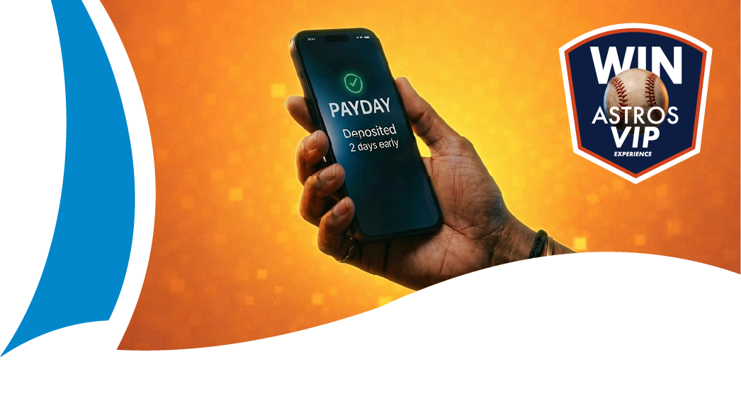 Your digital bank account says you're getting paid 2 days early, thanks to your Perks checking account. Opening one of these accounts will also enter you for a chance to win the ultimate Astros VIP experience!